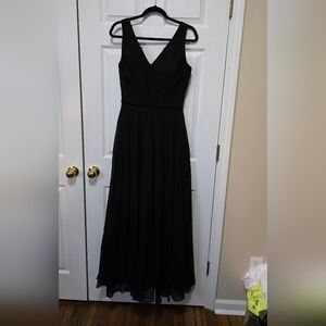 Chic Black Corset Back Sleeveless Dress